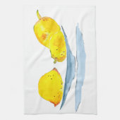 Citroenen geel waterverf kunst theedoek (Verticaal)