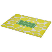 Citroenen gepersonaliseerde glazen snijplank (Hoek)