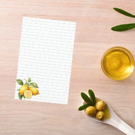 Citroenen gevoerd kookboek pagina mini multomap in