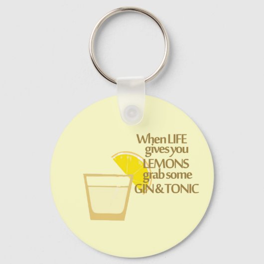 citroenen, gin en tonic sleutelhanger (Voorkant)