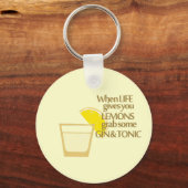 citroenen, gin en tonic sleutelhanger (Voorkant)