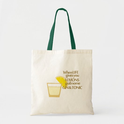 citroenen, gin en tonic tote bag (Voorkant)
