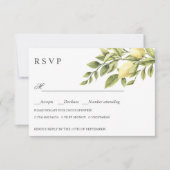 Citroenen | Grijze BRUILOFT RSVP MAALTIJD KEUZE (Voorkant)