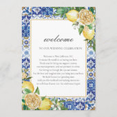 Citroenen groen bruiloft Orde van het Evenement We Programmakaart (Achterkant)