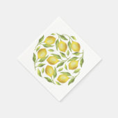 Citroenen & Groen PARTY Papier Servet (Hoek)