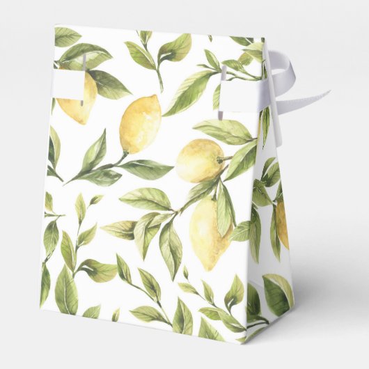 Citroenen groen Waterverf geel groen Bedankdoosjes (Achterkant)