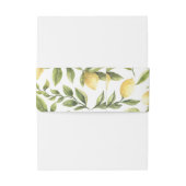 Citroenen groen Waterverf geel groen Uitnodigingen Wikkel (Achterkant Voorbeeld)