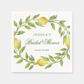 Citroenen & groen Waterverf Vrijgezellenfeest papi Servet (Voorkant)