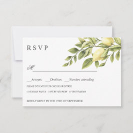 Citroenen | Groene BRUILOFT RSVP MAALTIJD KEUZE