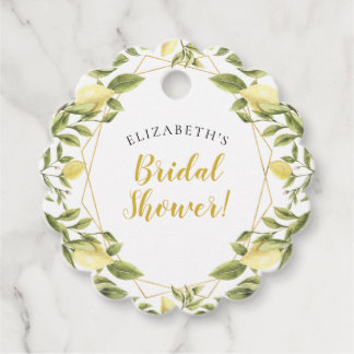 Citroenen Groene Bruiloftsdiner Bedankjes Labels