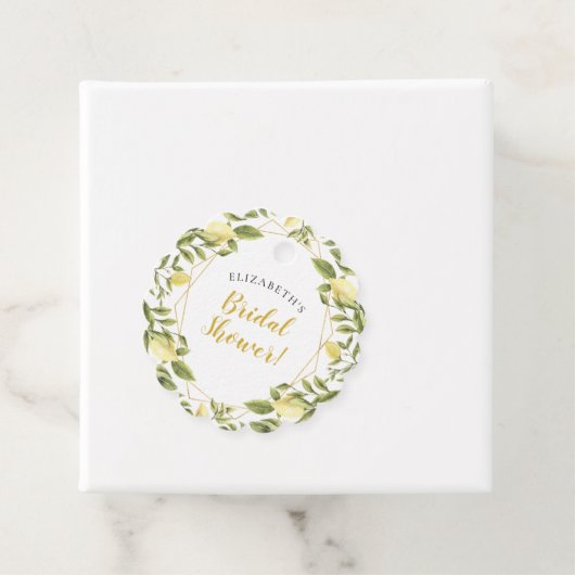 Citroenen Groene Bruiloftsdiner Bedankjes Labels (In situ)