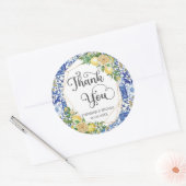 Citroenen Groene Mediterrane Mozaïek Tegels Bruilo Ronde Sticker (Envelop)