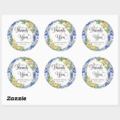 Citroenen Groene Mediterrane Mozaïek Tegels Bruilo Ronde Sticker (Vel)