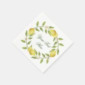 Citroenen & Groene PARTY Papier Servet (Hoek)