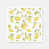 Citroenen & Groene PARTY Papier Servet (Voorkant)