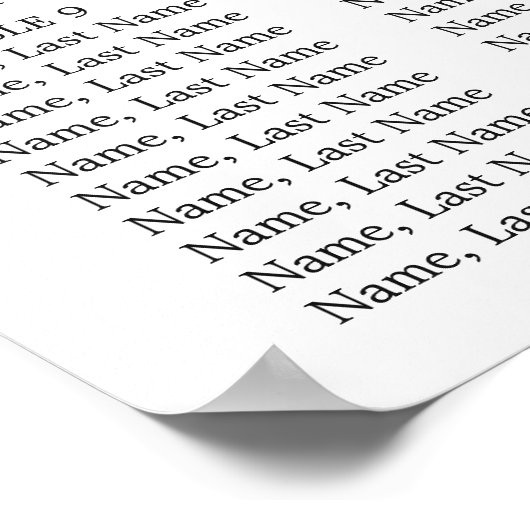 Citroenen & Groene planten 12 Tafels Trouw ZITPLAA Poster (Hoek)