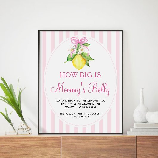Citroenen Hoe Groot is Mamma's Buik Bordspel Poster