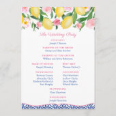 Citroenen Hot Roze Amalfi Italiaans Blauw Tegels B Programmakaart (Achterkant)