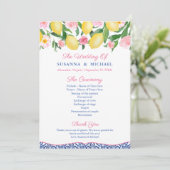 Citroenen Hot Roze Amalfi Italiaans Blauw Tegels B Programmakaart (Staand voorkant)