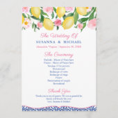 Citroenen Hot Roze Amalfi Italiaans Blauw Tegels B Programmakaart (Voorkant)