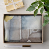 Citroenen in een blauwe kom schilderij Decoupage Tissuepapier (Geschenk)