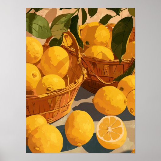 Citroenen in manden poster (Voorkant)