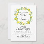 Citroenen in waterverf voor baby shower kaart (Voorkant)