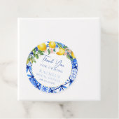 Citroenen Italiaanse Blauwe Tegels Bruiloft Dank J Bedankjes Labels (In situ)