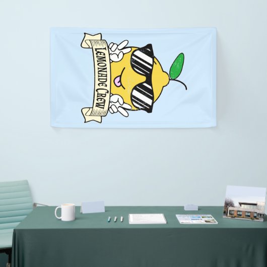 Citroenen - Kawaii Peace Hand en zonnebrillen Spandoek (Beurs)