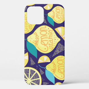 Citroenen kruidnagel: donkerblauw helder patroon Case-Mate iPhone case