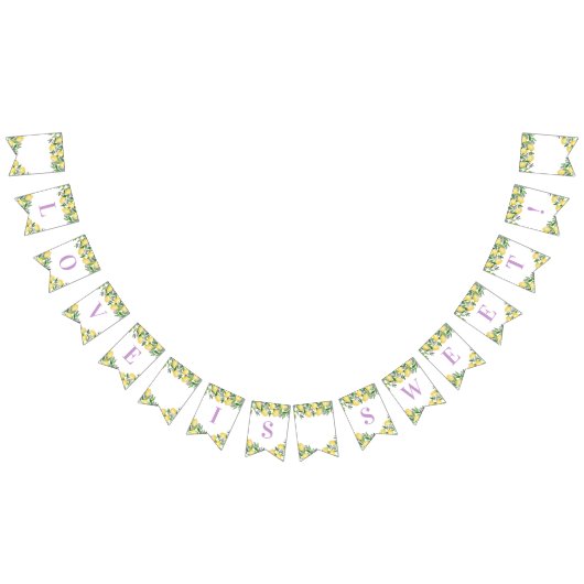 citroenen lavendel citrus bruiloft douche partij vlaggetjes (Alle)