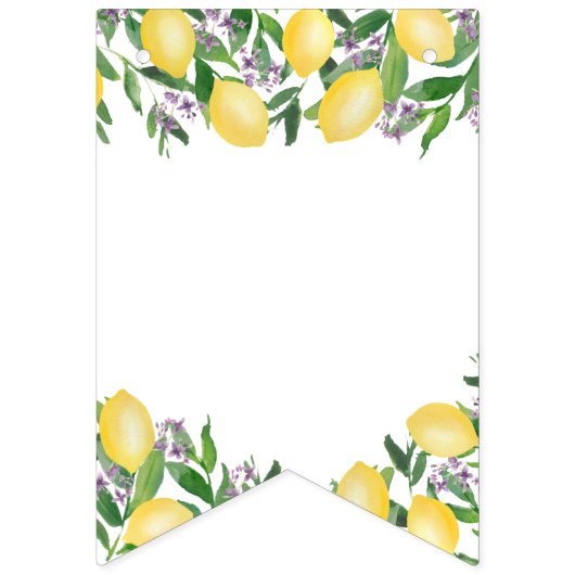 citroenen lavendel citrus bruiloft douche partij vlaggetjes (Eerste vlag)