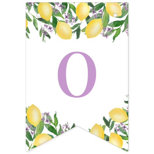 citroenen lavendel citrus bruiloft douche partij vlaggetjes (Derde vlag)