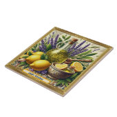 Citroenen, lavendel en olie, Italië herdenken Tegeltje (Zijkant)