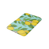 Citroenen, levendige blauwe achtergrond naadloos. badmat (Gekanteld)