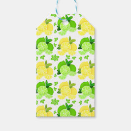 Citroenen limoen| citroenplakken, zonnige limoen cadeaulabel