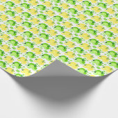 Citroenen limoen| citroenplakken, zonnige limoen cadeaupapier (Hoek)