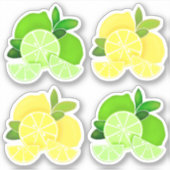 Citroenen limoen| citroenplakken, zonnige limoen sticker (Voorkant)