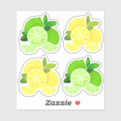 Citroenen limoen| citroenplakken, zonnige limoen sticker (Vel)