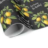  citroenen limonade Healthy Custom Text Cadeaupapier (Rol Hoek)