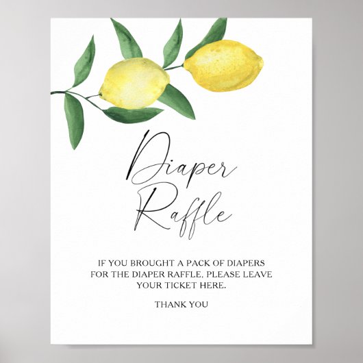 Citroenen - luier raffle poster (Voorkant)