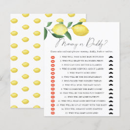Citroenen - mama of papa baby shower spel