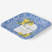 Citroenen & Mediterraan Hoofdsqueeze-huwelijksaanz Papieren Bordje (Gebogen)