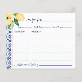 Citroenen Mediterraan Recept Kaart Vrijgezellenfee