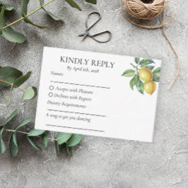 Citroenen Mediterraan Siciliaanse bestemming Trouw RSVP Kaartje