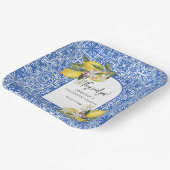 Citroenen & Mediterraan Tegel Ze Zeiden Ja Douche Papieren Bordje (Gebogen)