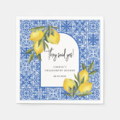 Citroenen & Mediterraan tegel Zei ja douche Servet (Voorkant)