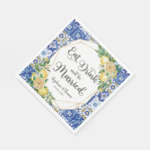 Citroenen Mediterraans Mozaïek Bruiloft Eet Drink Servet (Hoek)