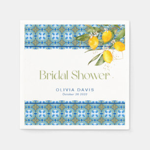 Citroenen Mediterraans Tegels Vrijgezellenfeest Servet