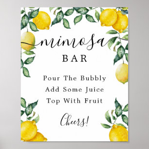 Citroenen Mimosa Bar Bord Poster